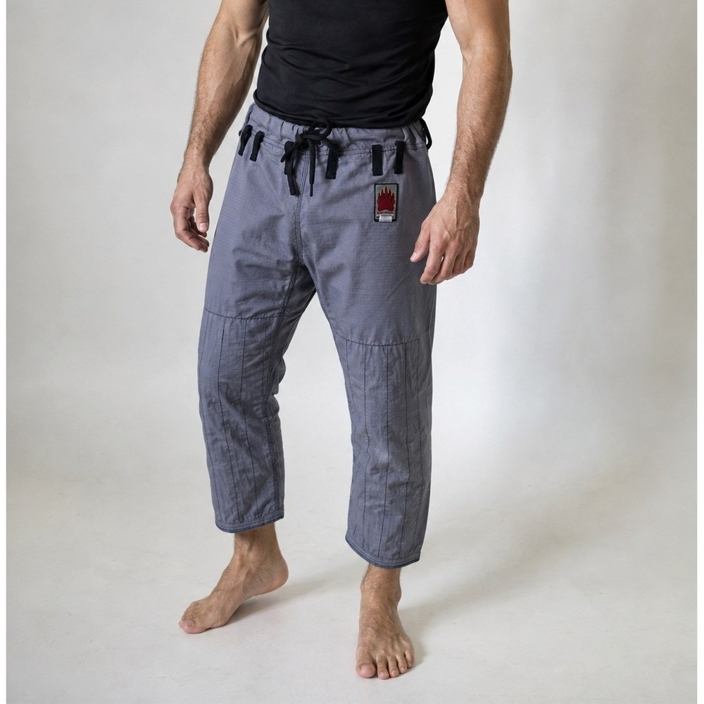 Badger Kimonos BJJ Gi Pants A1 Gray Ripstop Jiu Jitsu Grappling Martial‎ Arts